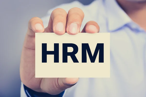 HRM breve (eller Human Resources Management) på kortet - Stock-foto