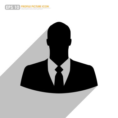 Businessman iocn on white background clipart
