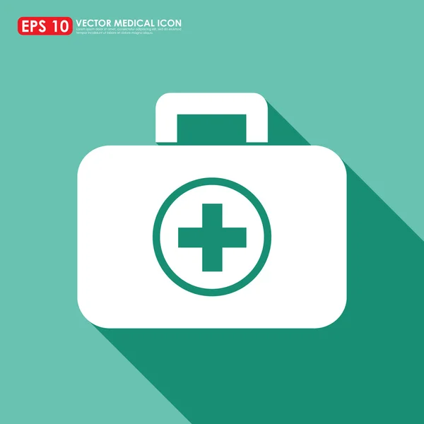 First aid or medical kit icon — Stock Vector