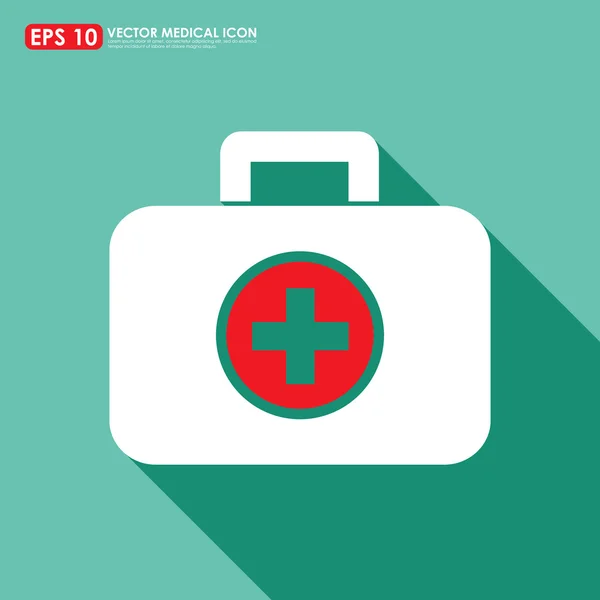 First aid or medical kit icon — Stock Vector