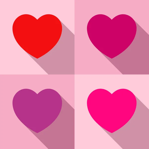 Ensemble d'icônes Hearts — Image vectorielle