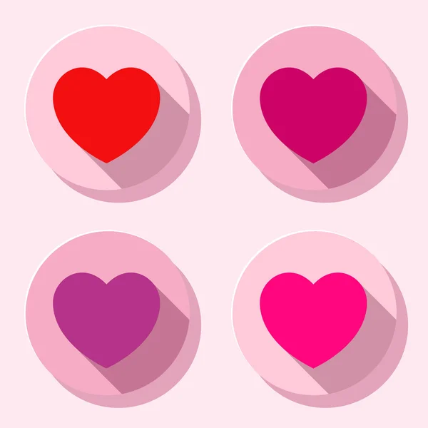 Conjunto de iconos corazones — Archivo Imágenes Vectoriales