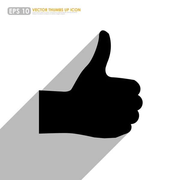 Czarny kciuki: ikona — Wektor stockowy