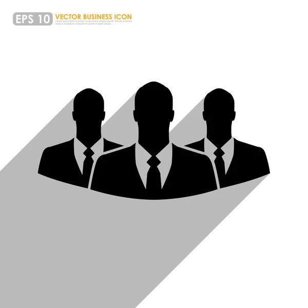 Three businesspeople icon — Stock Vector