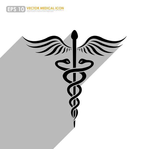 Caduceo - simbolo medico — Vettoriale Stock