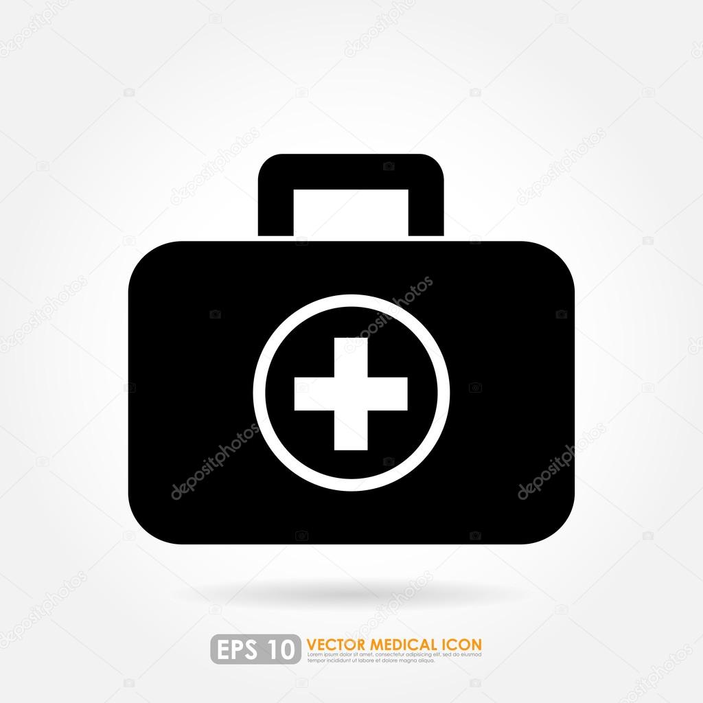 First aid or medical kit icon 