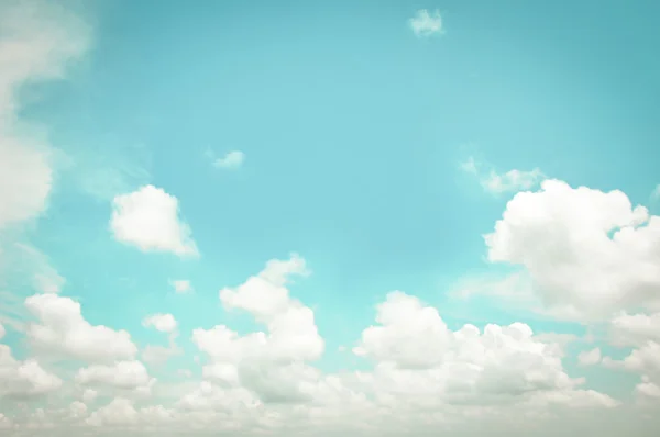 Sky and clouds - vintage tone effect — Stock Photo, Image