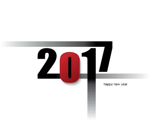 2017 креативный дизайн на белом фоне для поздравительной открытки — стоковый вектор