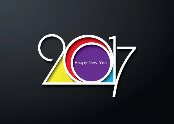 2017 nouvelle année fond de conception créative pour votre carte de vœux — Image vectorielle