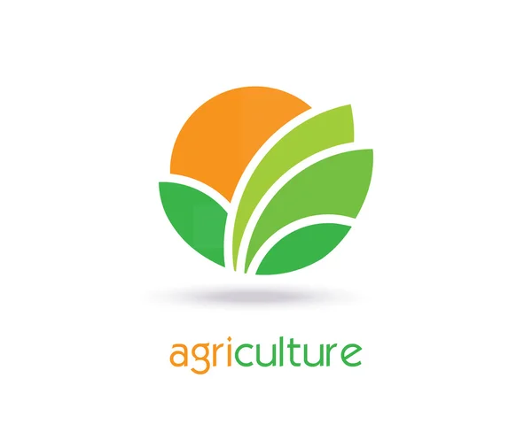 Agricultura Logo Plantilla de diseño. Icono, signo o símbolo — Archivo Imágenes Vectoriales