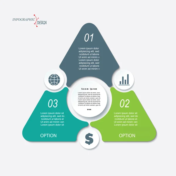 Conception de concept d'entreprise avec triangle — Image vectorielle