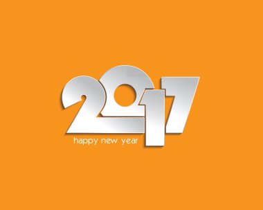 Yaratıcı vektör 2017 numaraları tasarımı tebrik kartı, uçmak için