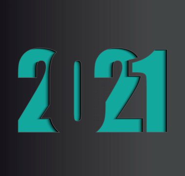 2021 mutlu yeni yıl metin tasarımı tebrik kartı, el ilanları, davetiye, poster, broşür, afiş, takvim için yaratıcı tasarım