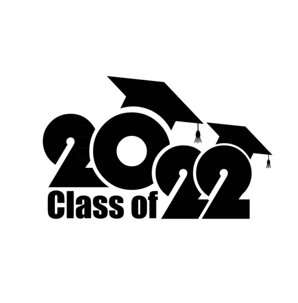 2022 Classe Con Tappo Laurea Copertina Carta Laurea 2022 Design — Vettoriale Stock