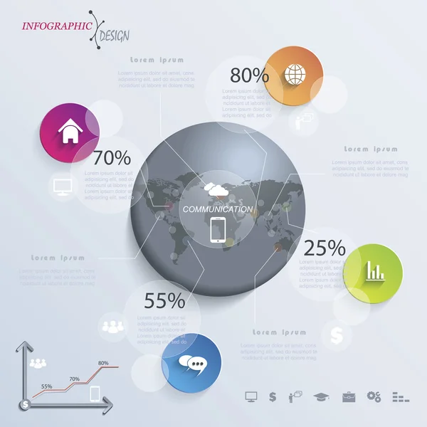 Abstrakte moderne Illustration Infografik oder Präsentation kann sein — Stockvektor