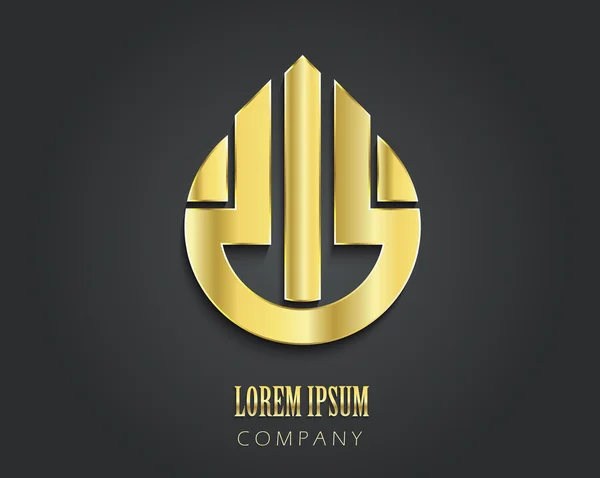 Emlak şirketi için soyut vektör logo tasarım şablonu