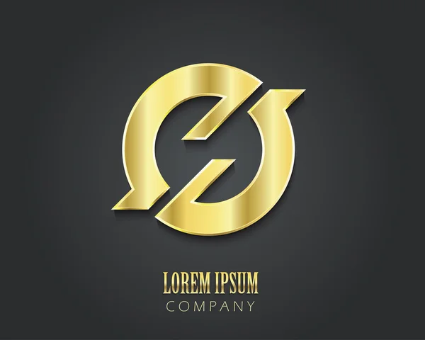 Yaratıcı vektör logo tasarım şablonu. Altın sembol