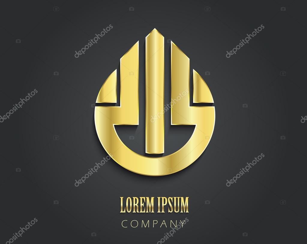 Abstract vector logo design template for Real Estate company
