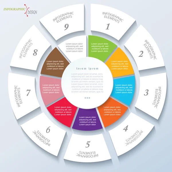 Moderne Vorlage für Geschäftsprojekt oder Präsentation mit Kreis — Stockvektor