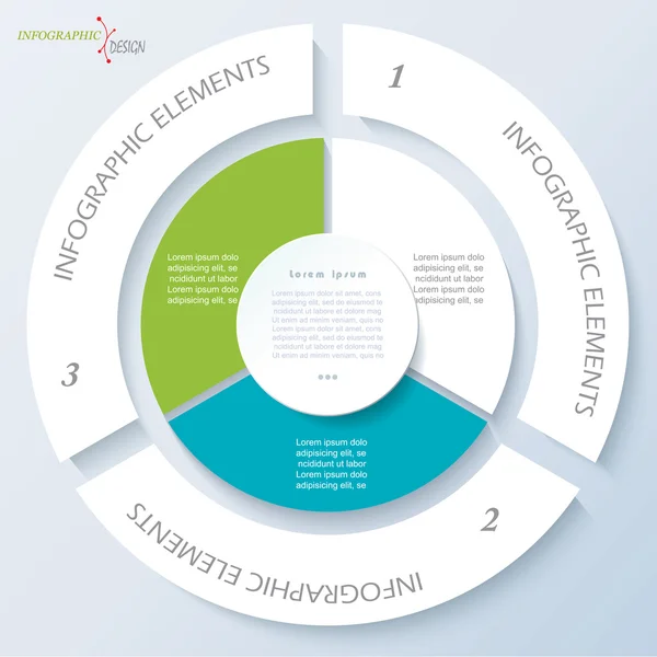 Vorlage für Geschäftsprojekt oder Präsentation mit Kreis und th — Stockvektor