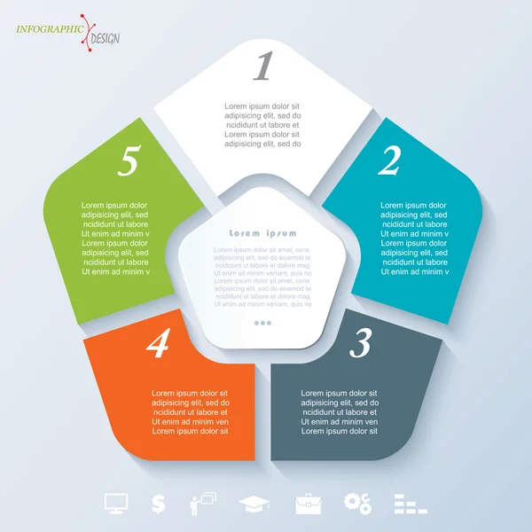 Plantilla infográfica para proyecto empresarial o presentación con f — Archivo Imágenes Vectoriales