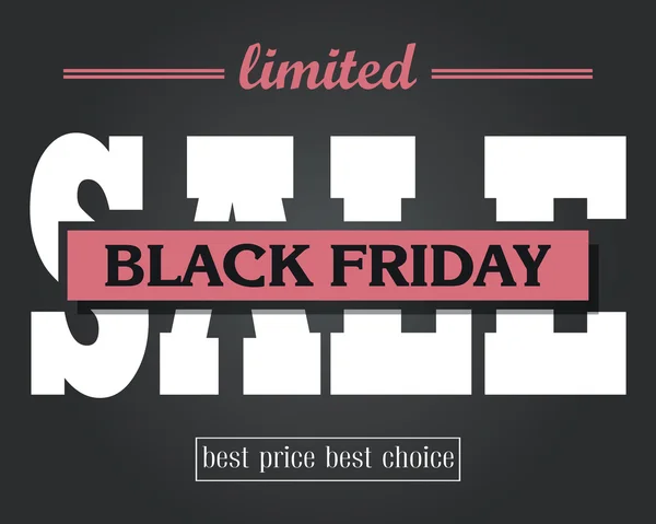 Modèle vectoriel typographique de vente Black Friday ba — Image vectorielle