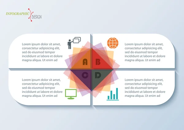 Modelo de vetor para projeto de negócios ou apresentação com quatro s — Vetor de Stock