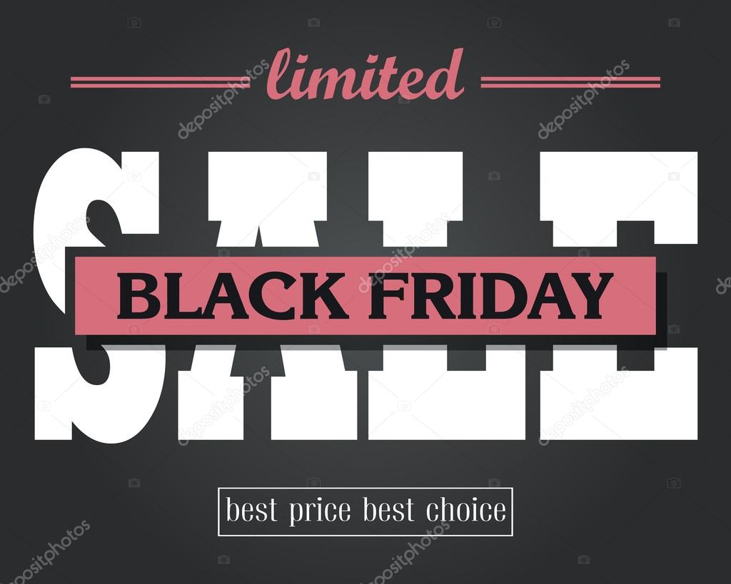 Black Friday sale poster design typographical vector template ba