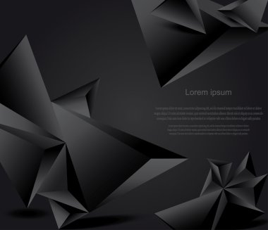 siyah arka plan ile geometrik figürler