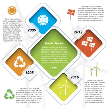 Yaratıcı vektör Infographic tasarımı ile rüzgar türbinleri