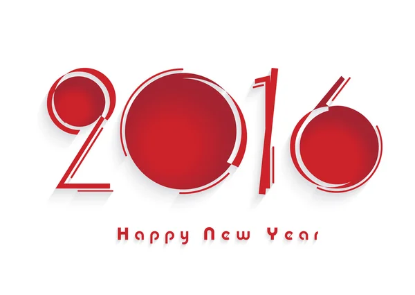 Tebrik kartı mutlu yeni yıl 2016. Yaratıcı tasarım — Stok Vektör