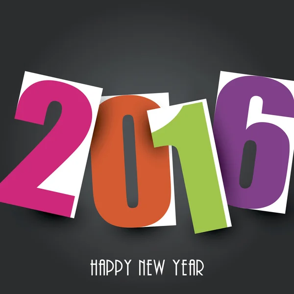 Happy new year 2016 Text Design — Stock Vector