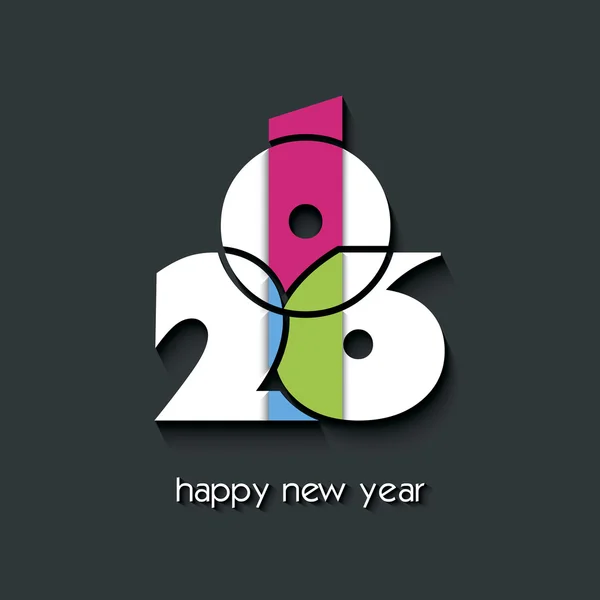 2016 νέο έτος δημιουργικό υπόβαθρο για σας χαιρετισμούς ΚΑΡΤΑ flyer — Διανυσματικό Αρχείο