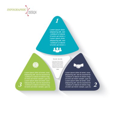 İş Infographic tasarım üçgen ile.