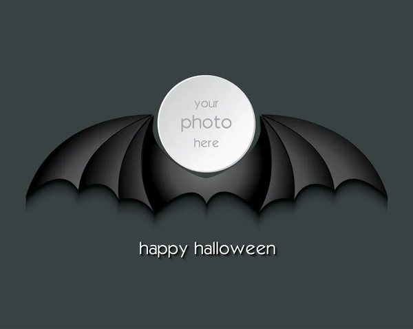 Halloween bat silhouettes with place for your photo vector illustration — Stock Vector