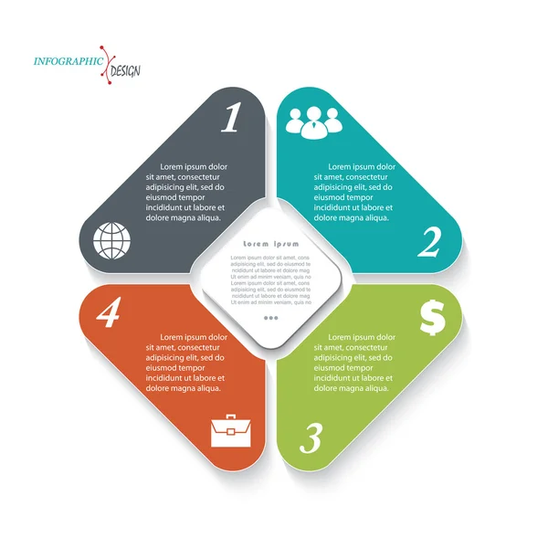 Modello infografico per il progetto o la presentazione aziendale . — Vettoriale Stock