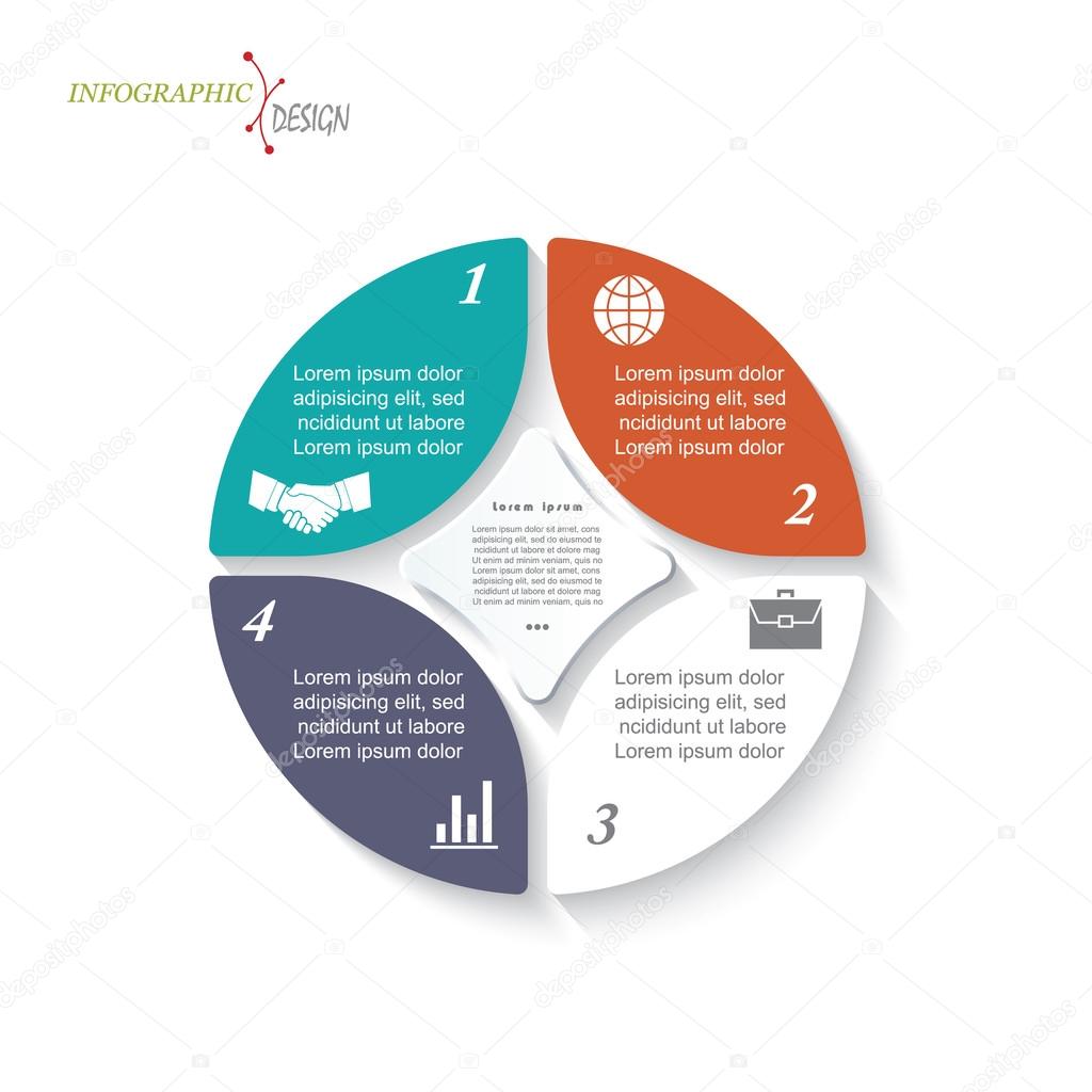 Infographic circle template for business project or presentation