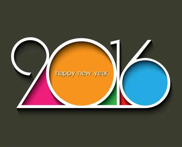2016 frohes neues Jahr Hintergrund für Ihre Glückwunschkarte — Stockvektor