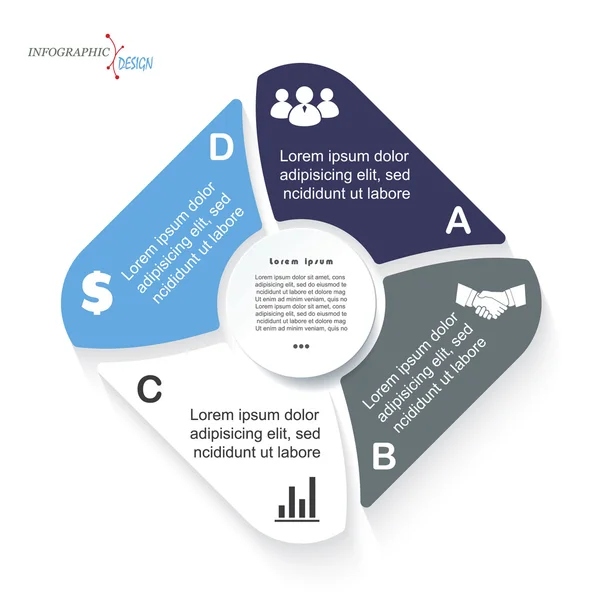 Infographic business mall för projekt eller presentation med — Stock vektor