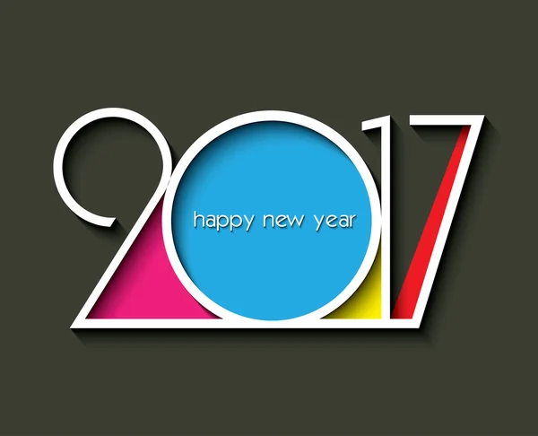 2017 Neujahr kreatives Design für Ihre Glückwunschkarte, Flyer, i — Stockvektor