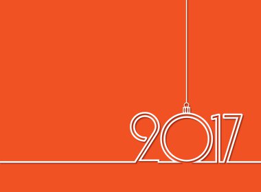 2017 mutlu yeni yıl tasarım tebrik kartı