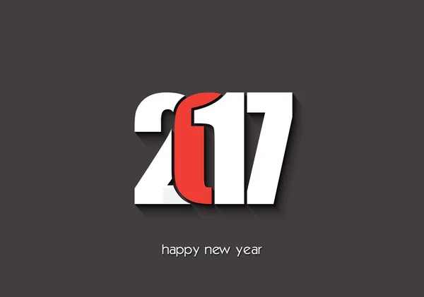 2017 mutlu yeni yıl tasarım tebrik kartı — Stok Vektör