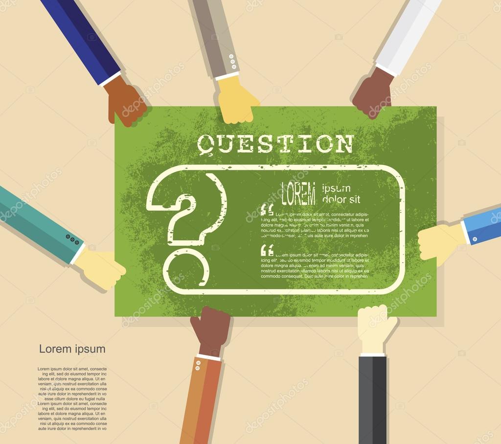 Hands Holding Poster With Question Mark Help Symbol Faq Sign Stock Vector C Igormishchenko