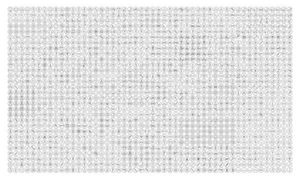 Joukko 1500 Korkealaatuinen Universal Kuvakkeet Eristetyt Vektorielementit — vektorikuva