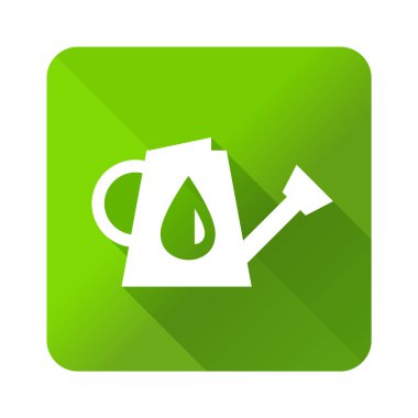 Düz Evrensel Beyaz Ekoloji Simgesi Gölgeler Arkaplanda Gerçekçi Renkli Düğme. İzole Vektör Elementleri