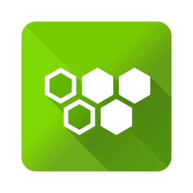 Düz Evrensel Beyaz Ekoloji Simgesi Gölgeler Arkaplanda Gerçekçi Renkli Düğme. İzole Vektör Elementleri