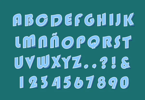 Hochwertiges Modernes Alphabet Mit Geschnittenen Und Gefalteten Buchstaben Von Bis — Stockvektor