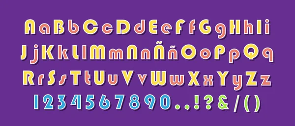 Высококачественный Современный Праздничный Алфавит Цветном Фоне Изолированные Векторные Элементы — стоковый вектор