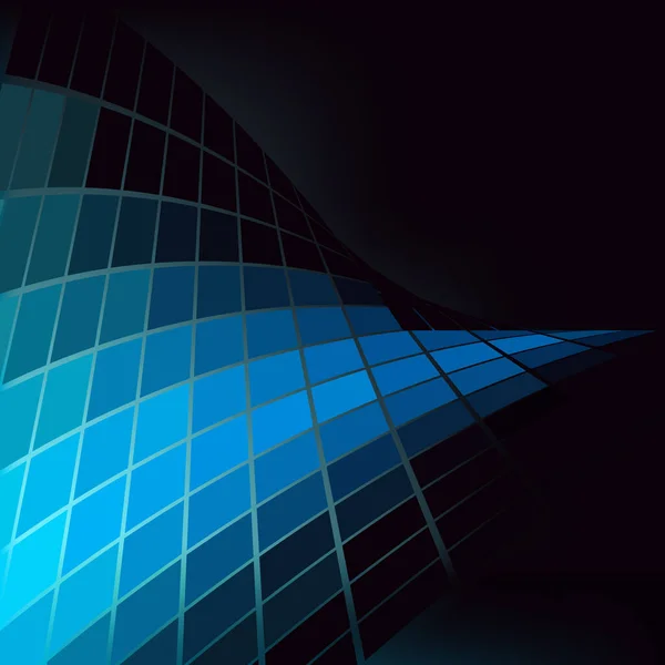 Blaue Leuchtende Fliesen Dunkeln Abstrakter Hintergrund Vorlage Für Ihr Design — Stockvektor