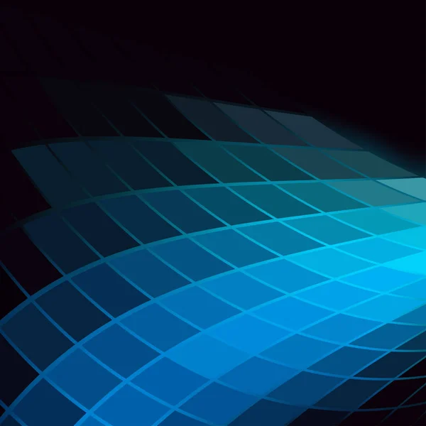Blaue Leuchtende Fliesen Dunkeln Abstrakter Hintergrund Vorlage Für Ihr Design — Stockvektor